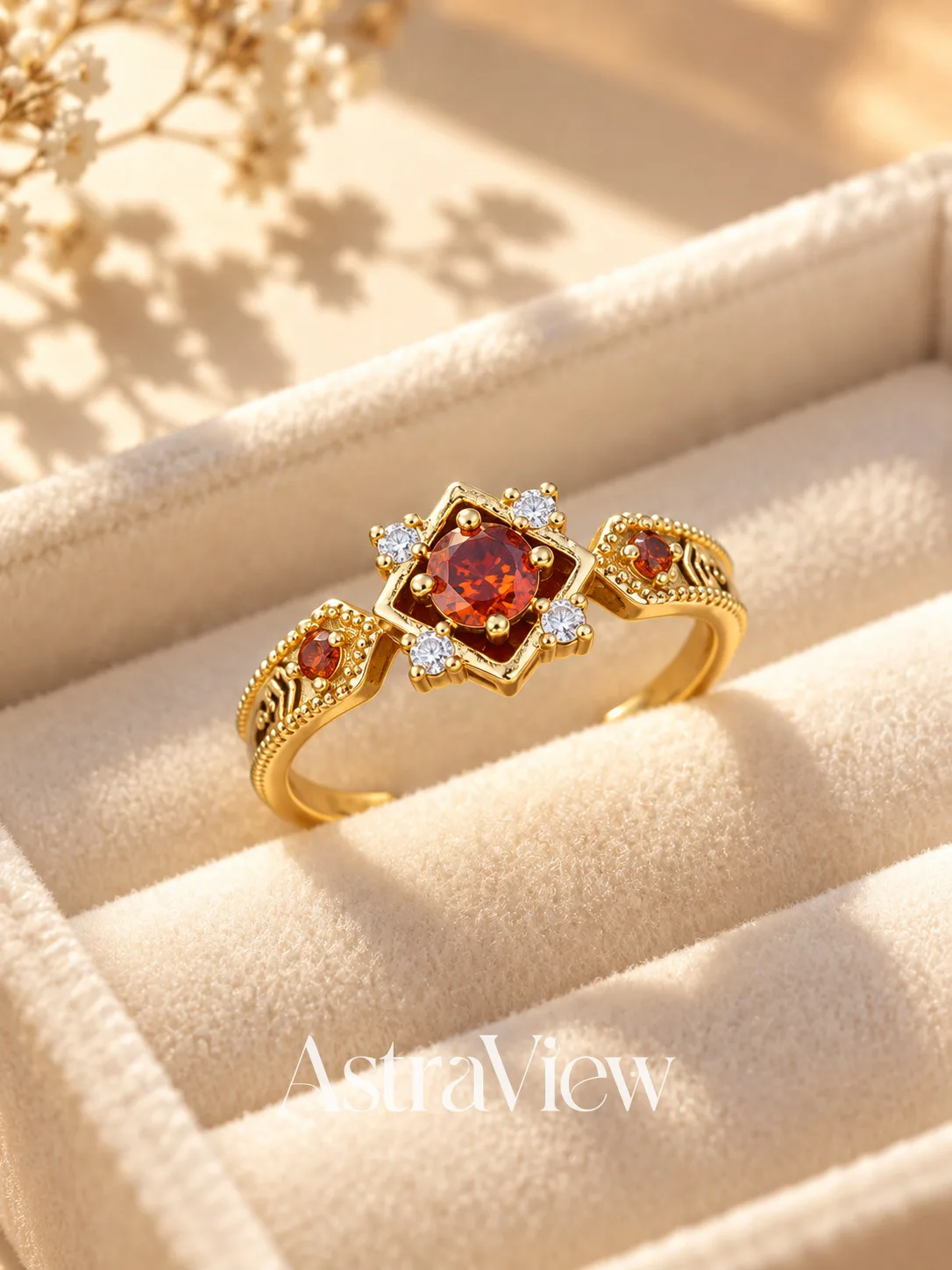 ASTRAVIEW Fontaine Night Banquet Open Ring for Women, Elegant Jewelry, Wedding Bridal Jewelry, Anniversary Gift