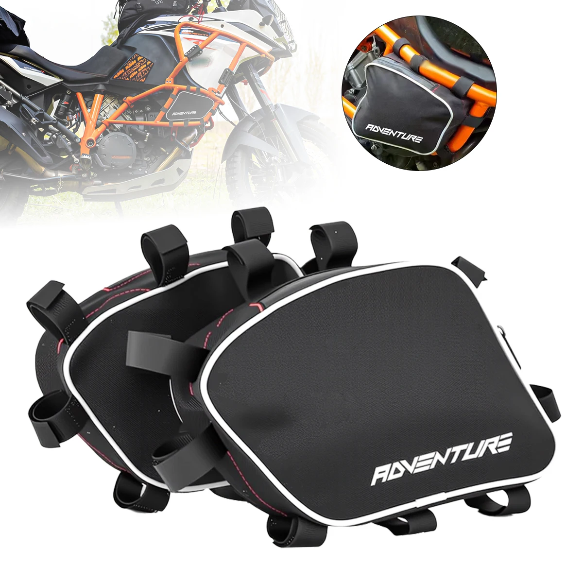

Big Sale! Motorcycle Bumper Storage Bags For 1050 Adventure R 1190 1090 Adventure 1290 Super Adventure Crash Bars Bag