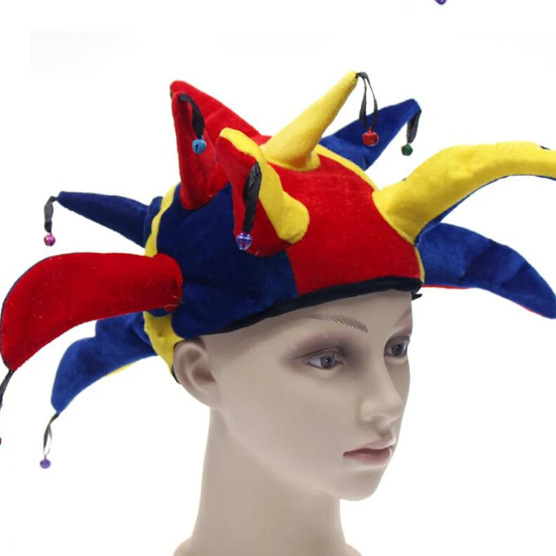

Halloween Costume Party Jester Hat With Bells For Mardi Gras Carnival Themed Halloween Christmas Party Prop