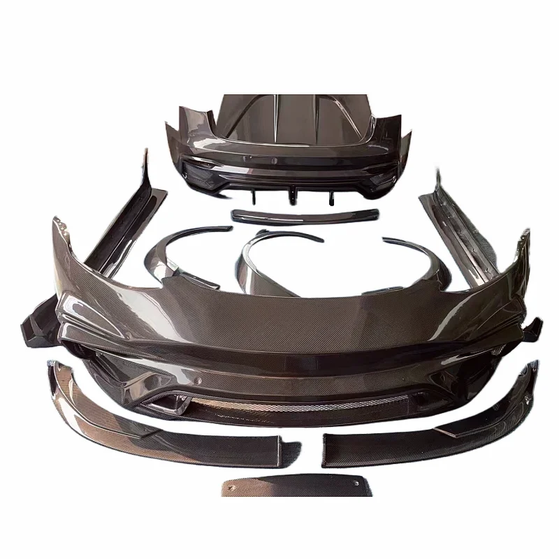 IM style carbon fiber engine hood  front and rear bumpers  wheel eyebrows spoiler body kit for Tesla Model 3 modification