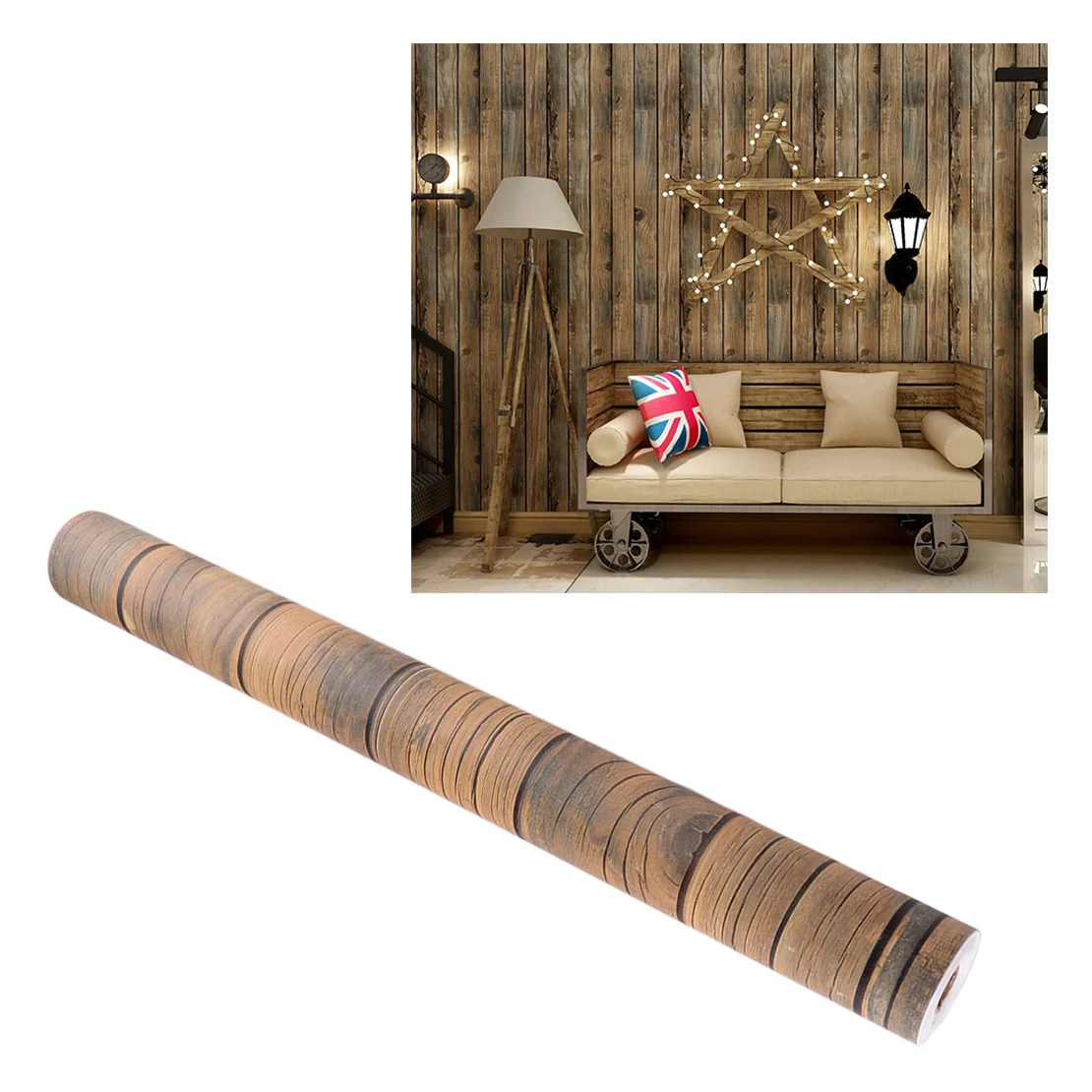 

6m Wall Sticker Self Adhesive Paper Decor Furniture Removable Decal Wood Grain For Living Room Bedroom Kitchen Coffee House