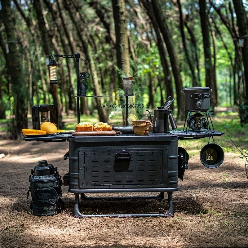 

Heavy Duty C62 Aluminum Foldable Table Box Impact Resistant Collapsible Storage Bin for Outdoor Camping Travel and Kitchen Use