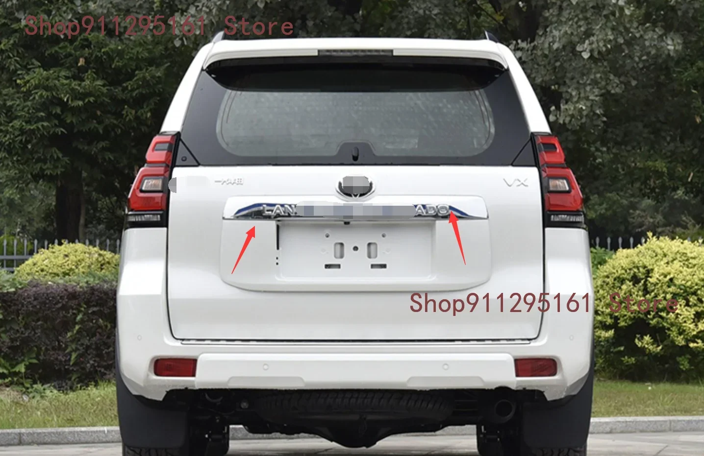 car accessories ABS Chrome Decoration for TOYOTA  Land Cruiser Prado FJ150 2014-2019Rear Tailgate Trunk Lid Trim Cover