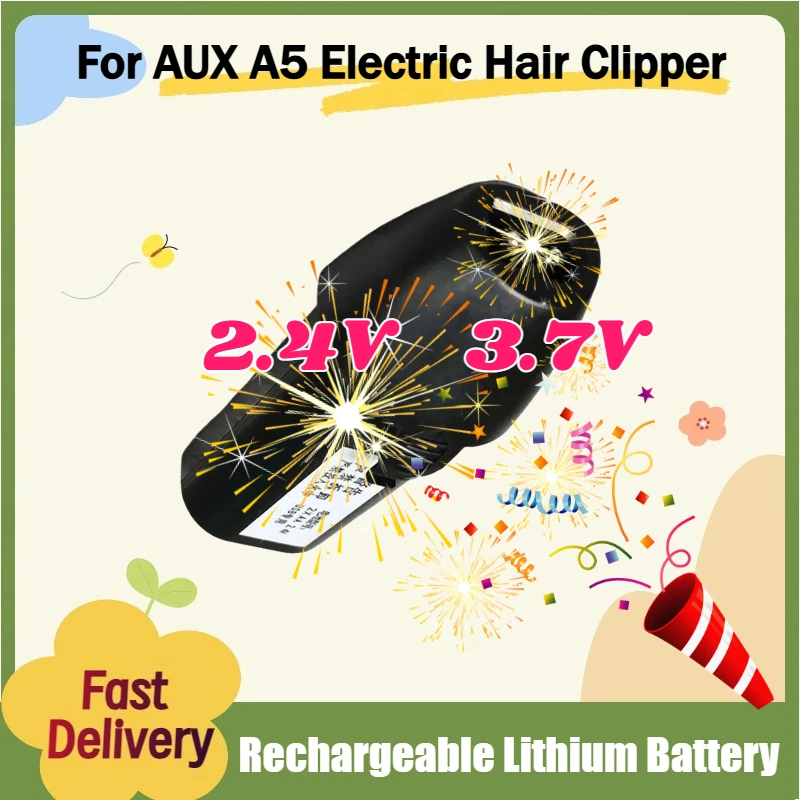 

2.4V 3.7V Lithium Battery for AUX A5 Electric Hair Clipper Rechargeable Replacement Battery Power Accessories
