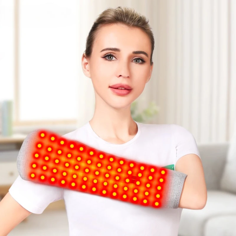 

Red Light Bead Heated Arm Sleeve Suitable for Arms Wrists Palms Wrist Sprain Immobilization Full Wrap Arm Massage Protector