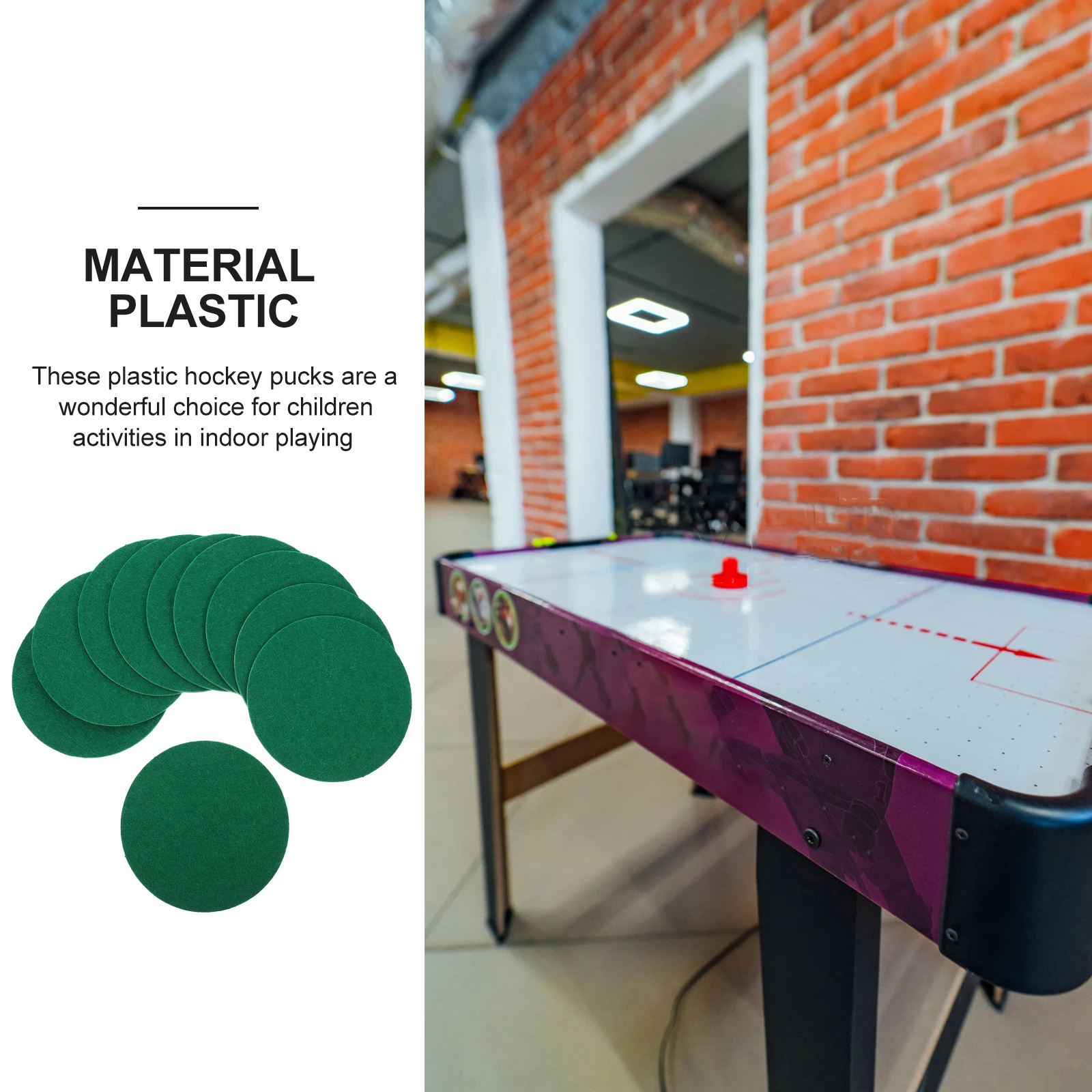 

10pcs Air Hockey Pusher Pads Round Replacement Bat Patches For Play Hockey Accessories Parts Team Sports Equipment