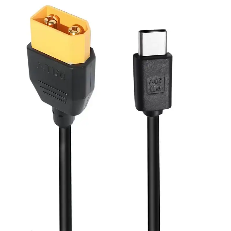 20V 5A Type-C to XT60 Male/Female Charging Cable PD100W Balanced Charging, Drone, Model Aircraft Equipment Charging Cable