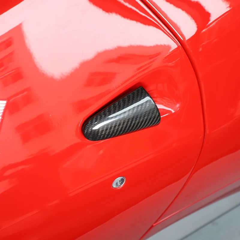صحيح ألياف الكربون غطاء مقبض الباب لوحة الكسوة الديكور للاستخدام مع فيراري 458 إيطاليا 458 العنكبوت 458 Speciale F142 2011-2016