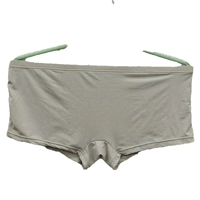 

Men's Boxy Underwear Ice Silk Mesh Breathable Quick Dry Cool Feel Smooth Comfortable Elastic Youth Low-rise Solid Clor Underpant