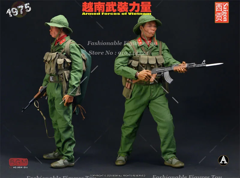 BGM BGM-014 1/6 مقياس تحصيل الشكل معركة الملابس القوات المسلحة فيتنام سايجون 1975 صالح 12 بوصة عمل الشكل دمى الجسم #4