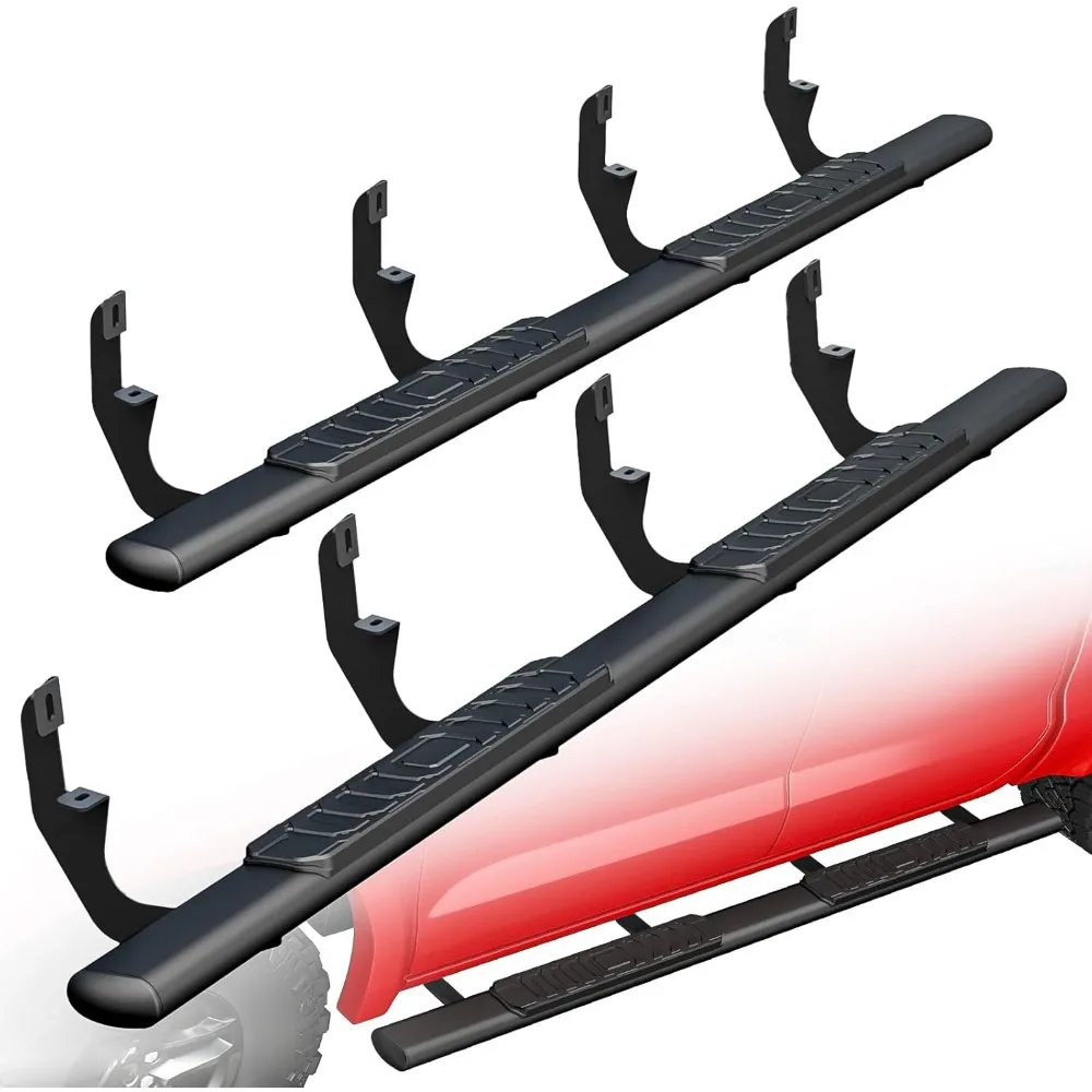 

4" Side Steps Compatible for 2019-2025 Chevy Silverado GMC Sierra 1500, 2020-2025 Chevy Silverado GMC Sierra 2500HD 3500HD Crew