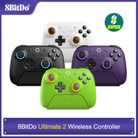 8BitDo Ultimate 2 Wireless, TMR Joysticks & Hall Effect Triggers Controller with Charging Dock for PC,Windows 10,11, Android