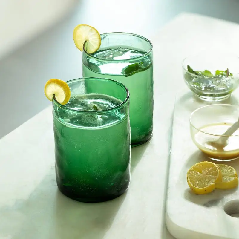 

Set of 2 Green Midori Tumblers - Vibrant and Stylish Drinkware for Home and Party Use