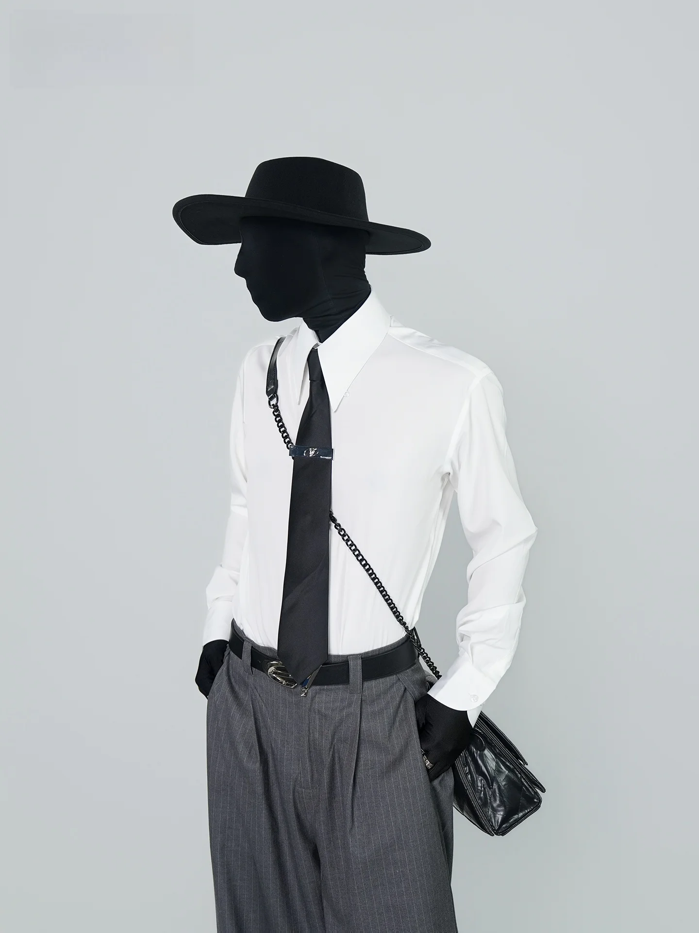 

Мужская повседневная рубашка VE2 с длинным рукавом, городской стиль, антистатическая, легкая в уходе, белая, из смесового хлопка и полиэстера, для бизнеса