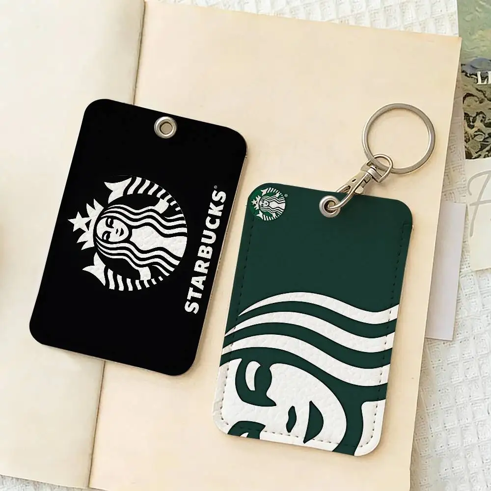 Chaveiro Porta-Crachá com LOGO Starbucks para Cartões de Banco, Trabalho, Estudante e Ônibus - Capa Protetora