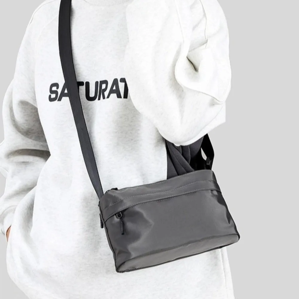 حقيبة كروس للرجال مقاومة للماء بسعة كبيرة مع جيوب متعددة حقيبة كتف للطلاب من قماش أكسفورد حقيبة ساعي البريد من النايلون