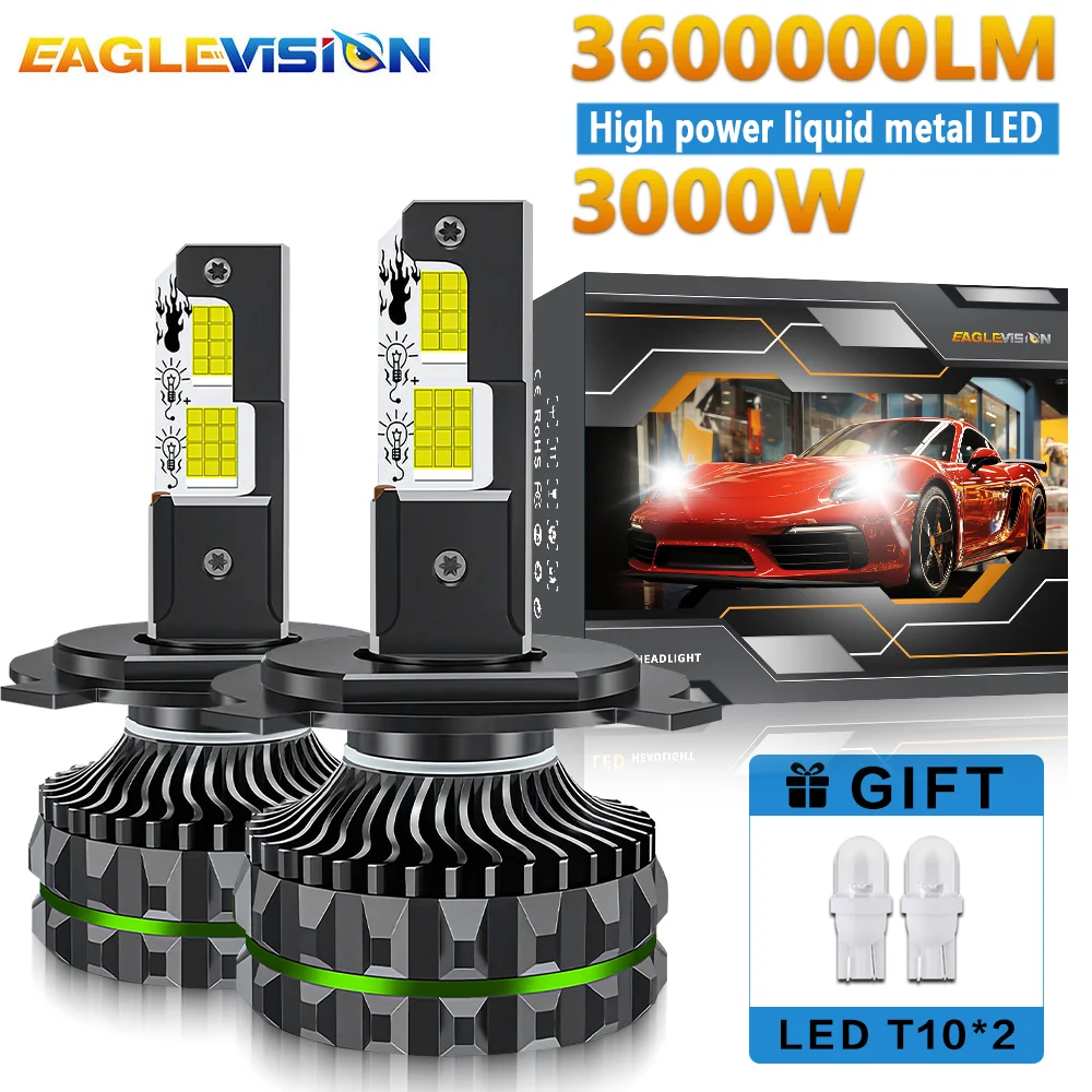 

EAGLEVISION Car Headlight Led Headlamp 6500K CANBUS Lamp LED Lighthouse Projector 12v 24v HB3 HB4 9012 H1 H4 H7 H11 H13
