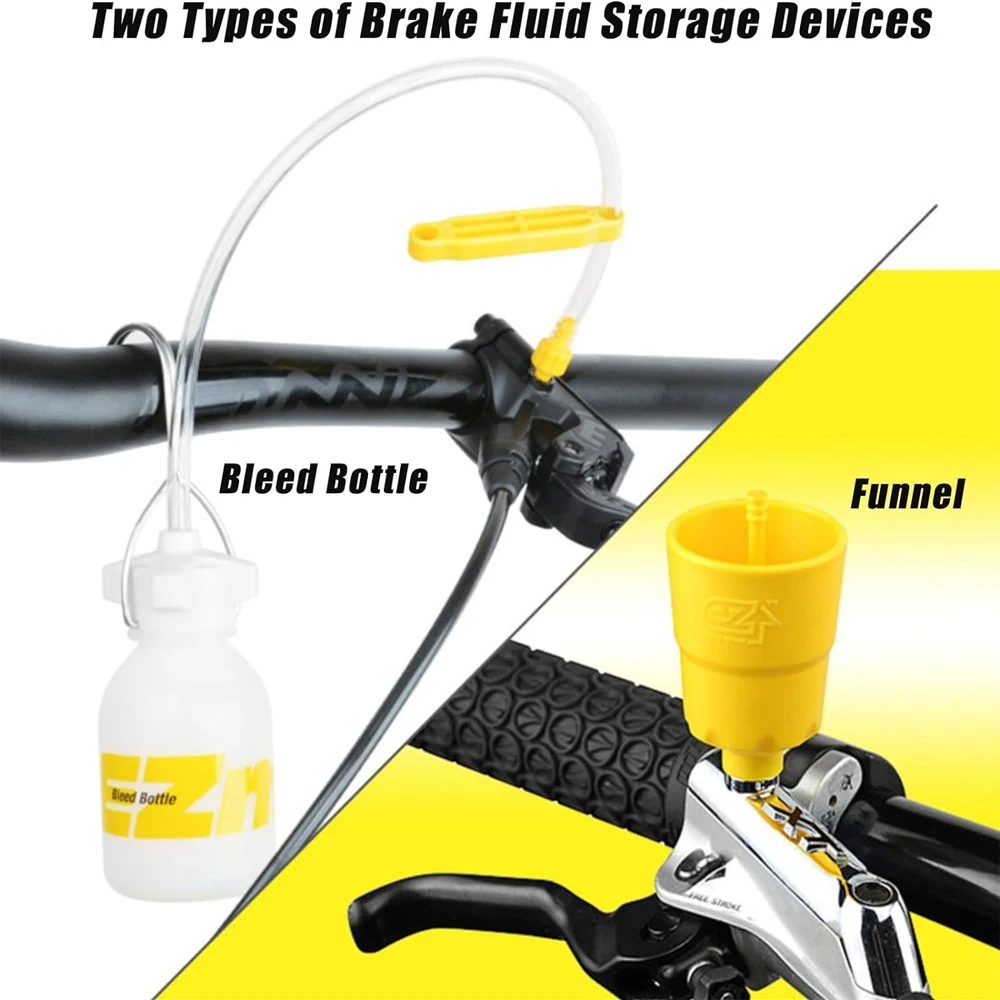 Kit di spurgo dell'olio del freno a disco idraulico della bicicletta strumenti di riparazione del freno della bici olio minerale del liquido dei freni per la manutenzione della bici Shimano