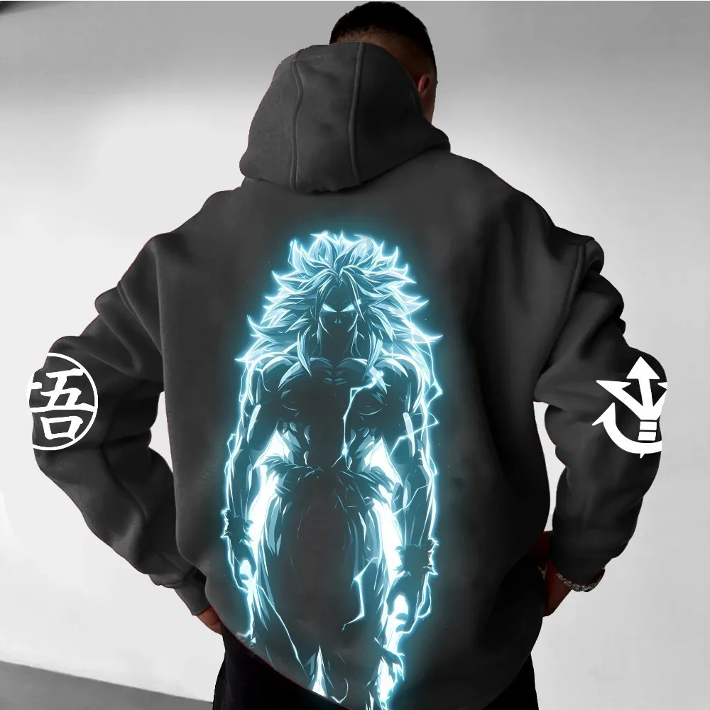 

Harajuku Anime Dragon Ball 2025 Hoodie Street Wear Men Autumn Winter Vintage Hooded Sweater Oversized Women Long Sleeves Unisex