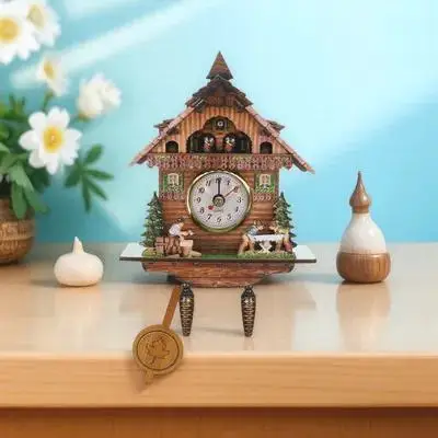 

Decorative Wooden Pendulum Wall Clock Stylish Retro Design for Bedroom Living Room Home Wall Art Decor Wooden Pendulum Clock
