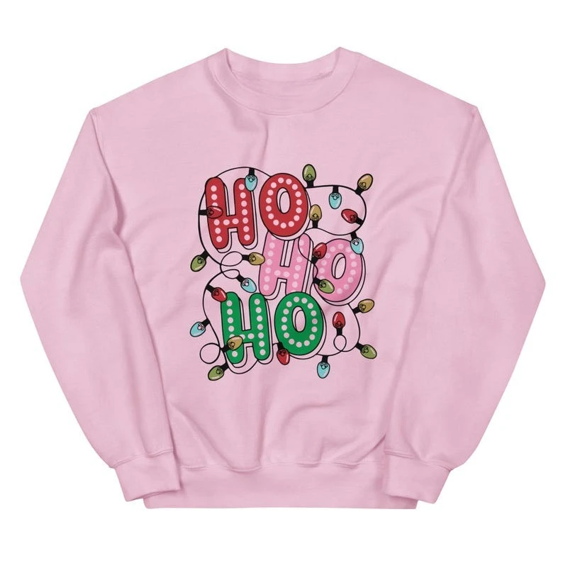 Ho Ho Ho Holiday Sweatshirt Funny Christmas ShirtUgly Cute Letters Simple All-matchth New Style Ermal Hoodie Student Sweatshirt