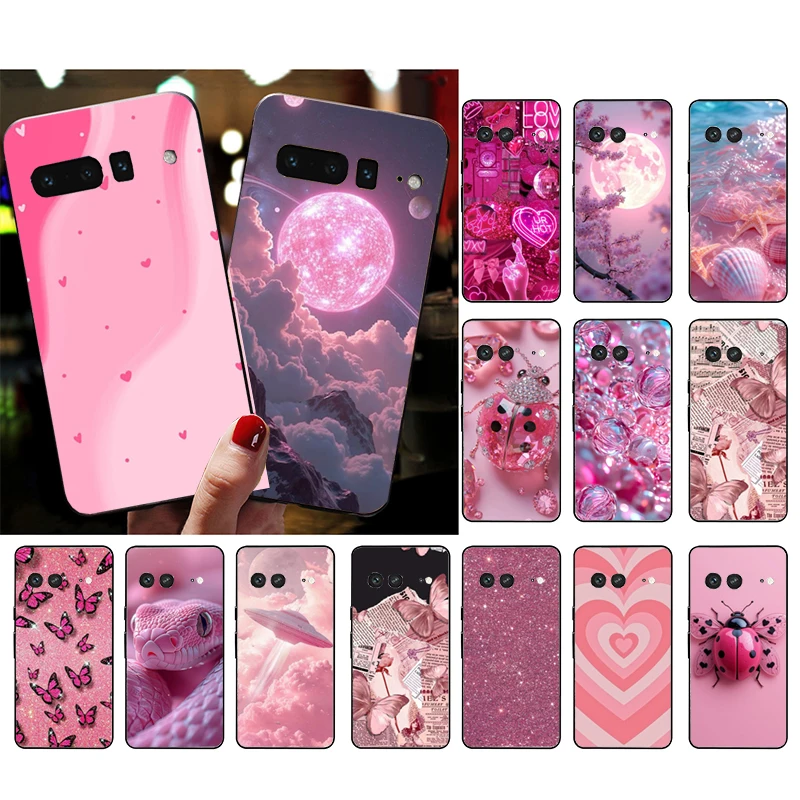 

Pink Aesthtic Phone Case For Google Pixel 10 9 Pro XL 9A 8 7 6 Pro Pixel 8A 7A 6A Pixel 8 7 6 5 Case