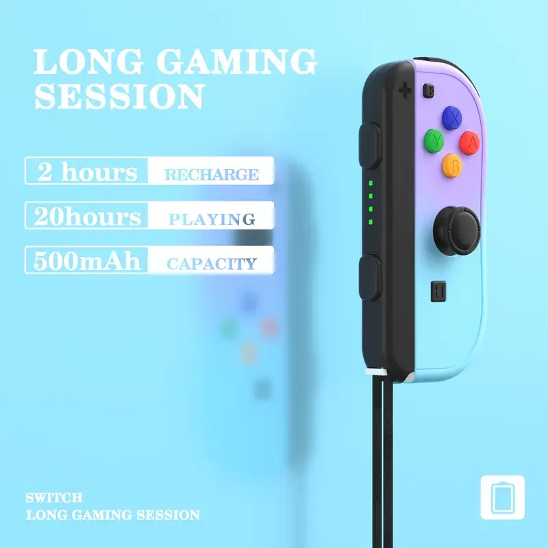 وحدة تحكم Joycon اللاسلكية للتحكم في التبديل مع عصا التحكم ذات الاهتزاز المزدوج ولوحة ألعاب لوحدات تحكم ألعاب الفيديو