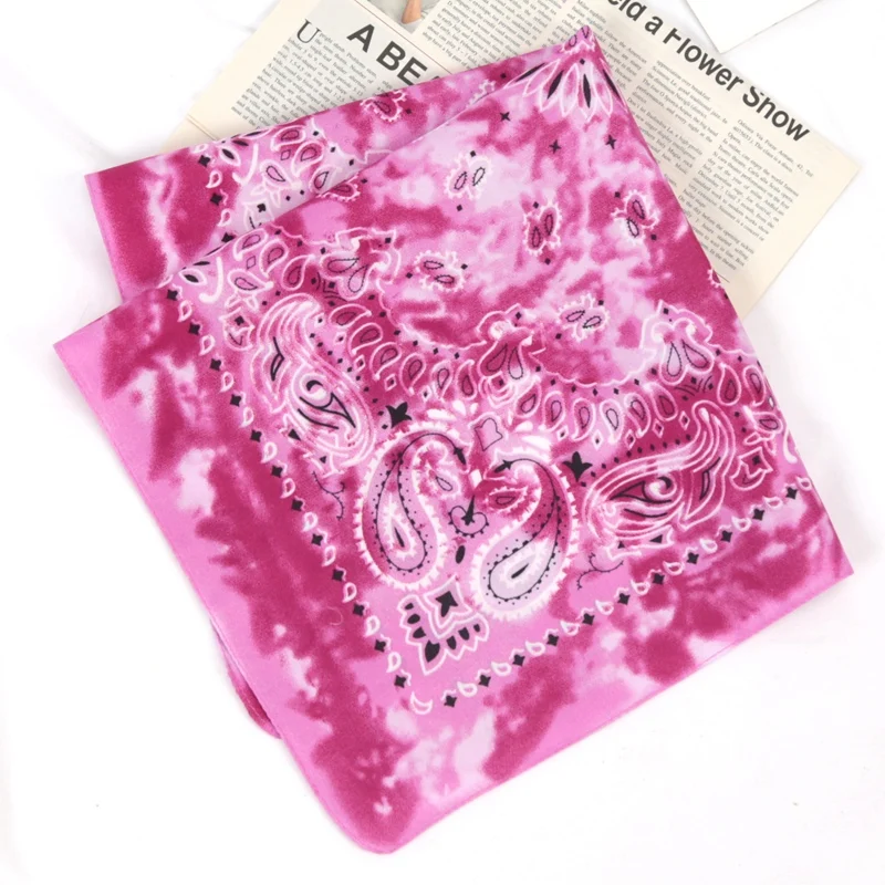 Modische Unisex-Bandana-Haarbänder für Erwachsene, Cowboy-Biker-Sport-Kopfbedeckung, Handgelenk-Haarwickel, einseitiger Kopfwickel, Schal, Paisley-Muster – Detail 12