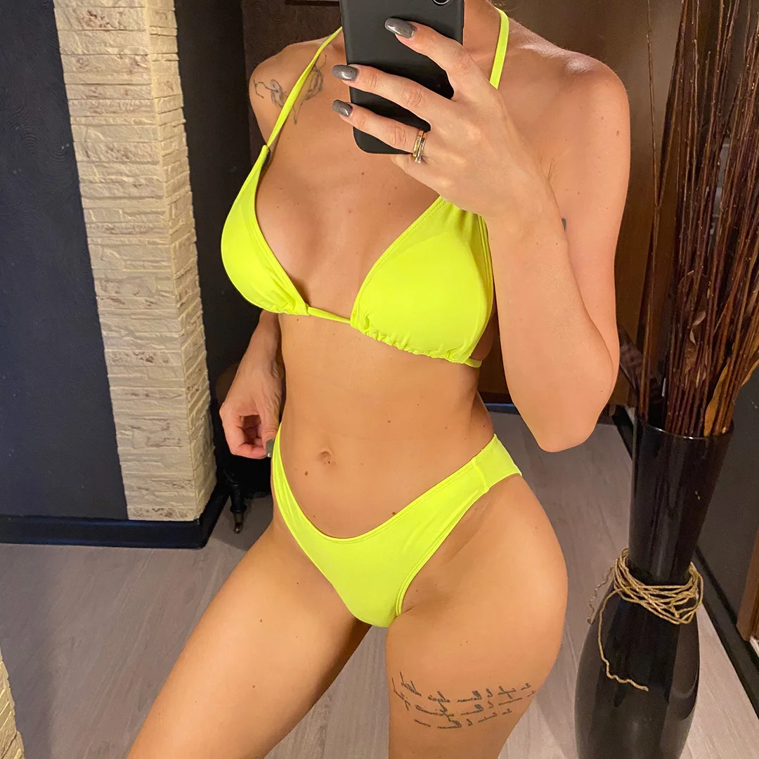 3-teiliges Halter-Bikini-Set für Damen, Badeanzug, dreiteiliges Bikini-Set mit Überwurf, Badebekleidung, Badeanzug für Damen, V3529SW – Detail 9