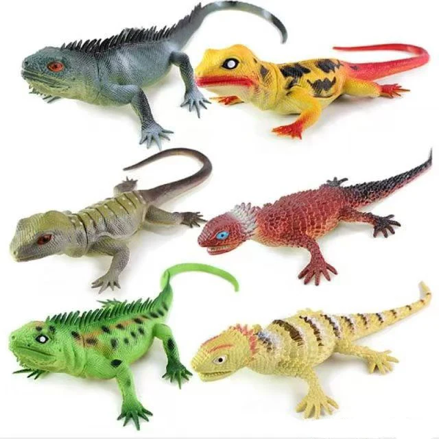 Simulation Lizard Funny Make a Sound Realistic Animal Figures Toys Reptile Party Favors Scary Prank Props Surprise Gifts