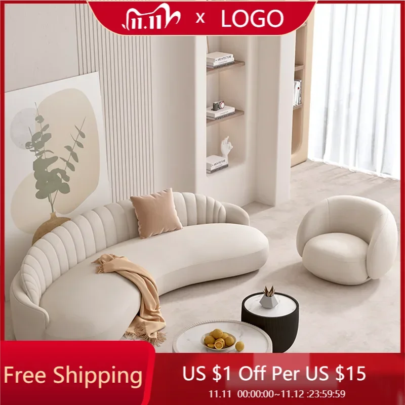 Cream Balcony Living Room Sofas Puffs Couch Futon Armchair Lazy Cute Office Living Room Sofas Luxury Muebles Hotel Furniture