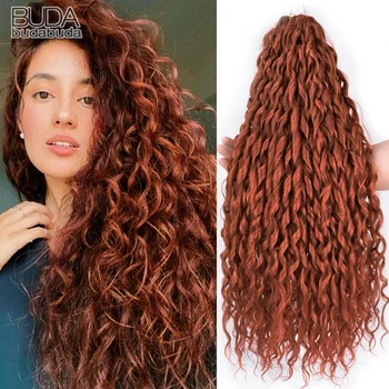Cabelo de Jay-extensões sintéticas do cabelo, 22 polegadas, onda, onda, louro, rosa, ombre, onda profunda, crochê, buda