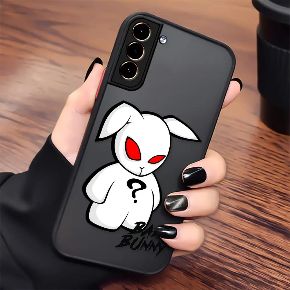 Bad Bunny S24 5G Case For Samsung S20 S21 FE S22 S23 S24 Ultra Cases Bunny Logo Funda Galaxy S23 Plus Matte Back Cover X 100pre
