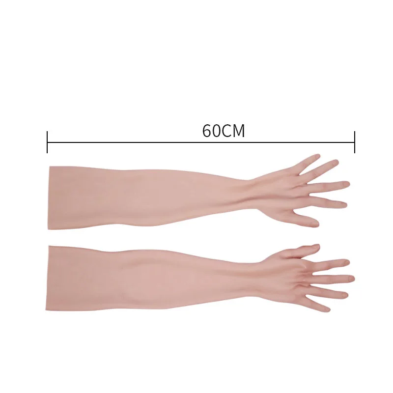 

Highly Simulated Skin Silicone Rubber Gloves, Fake Hand Long Term Realistic Skin Texture Form Super Elastic Crossdresser mtf