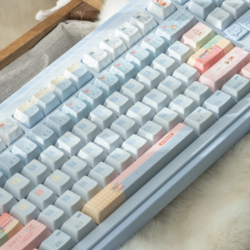 Grocery Store Theme Keycaps Set Customization PBT Sublimation Cherry Profile Keyboard Cap for Mechanical Keyboard Accessories