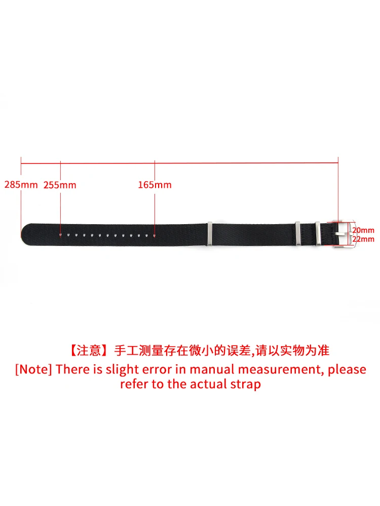 Nylon Canvas Watch Strap for Omega Seahorse Rudder Hamilton Comas Soft Comfortable Waterproof Sweat-Proof Watchband 22mm