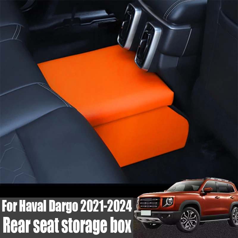 

Leather style rear seat storage box with large interior storage capacity For Haval Dargo 2021 2022 2023 2024