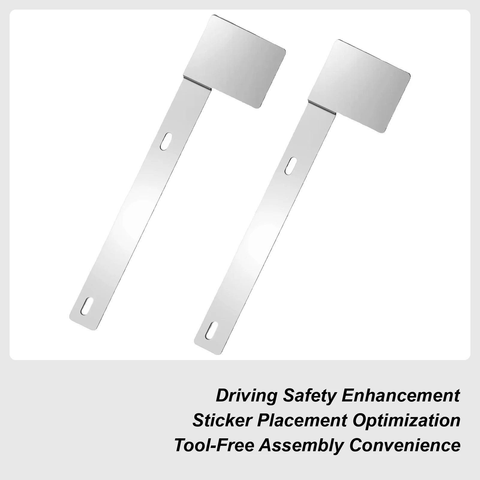 

License Plate Safety Check Bracket 2 Pieces Shock-Absorbing Car Exterior Accessories Safety Check Sticker License Plate Bracket