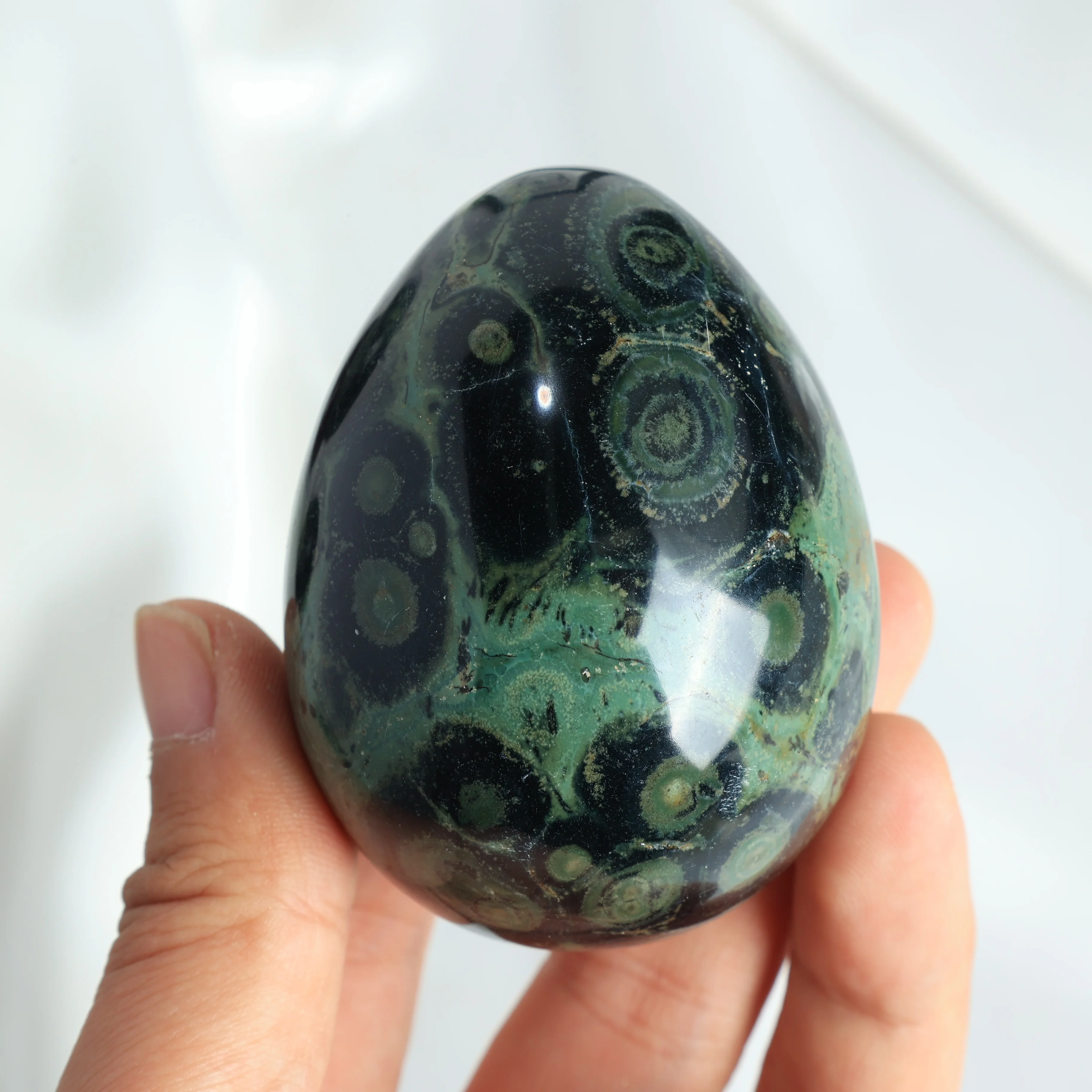 Natural Kambaba Jasper Crystal, Egg Shaped Quartz Crystal Stone, Specimen Collection, Home Decoration