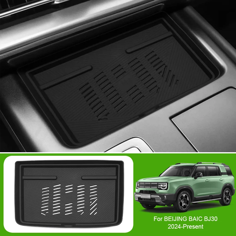 مسند ذراع السيارة صندوق تخزين لبيجينغ بايك BJ30 BJ40 2024-2026 السيارات ABS لوحة شحن لاسلكية ترتيب صندوق الملحقات