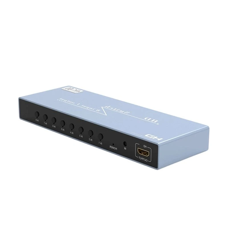 [NEW!A25P】 4K 60Hz 2.1 Switch Splitter 8X1 Switcher Video Converter