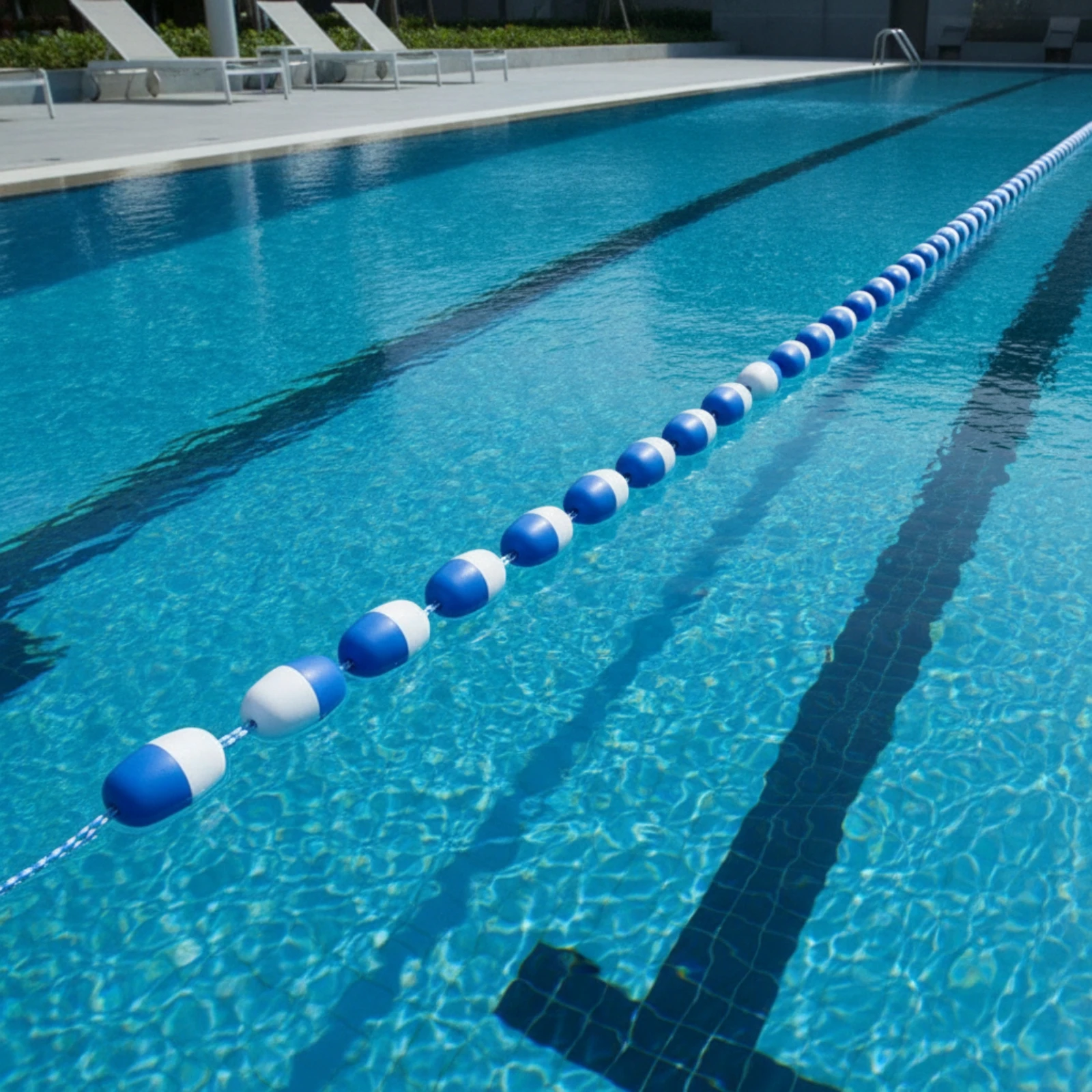 Pool Lane Rope with Buoy Markers Heavy-Duty Pool Lane Rope with Floats Safety Buoy Line Resistant Adjustable
