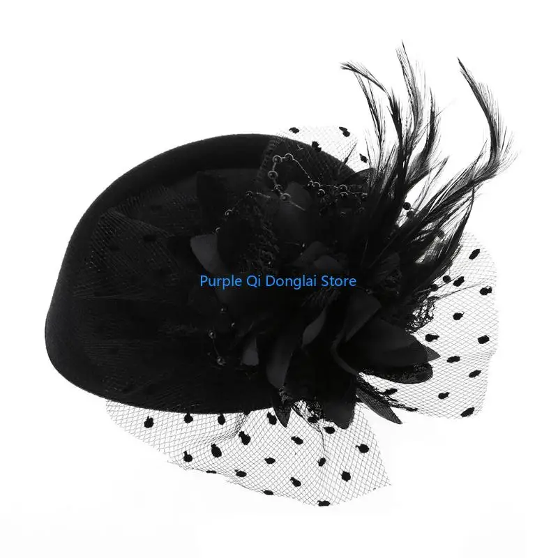 L21E Hair Accessories Fashionable Women Fascinator Cocktail Teas Party Hat Headwear