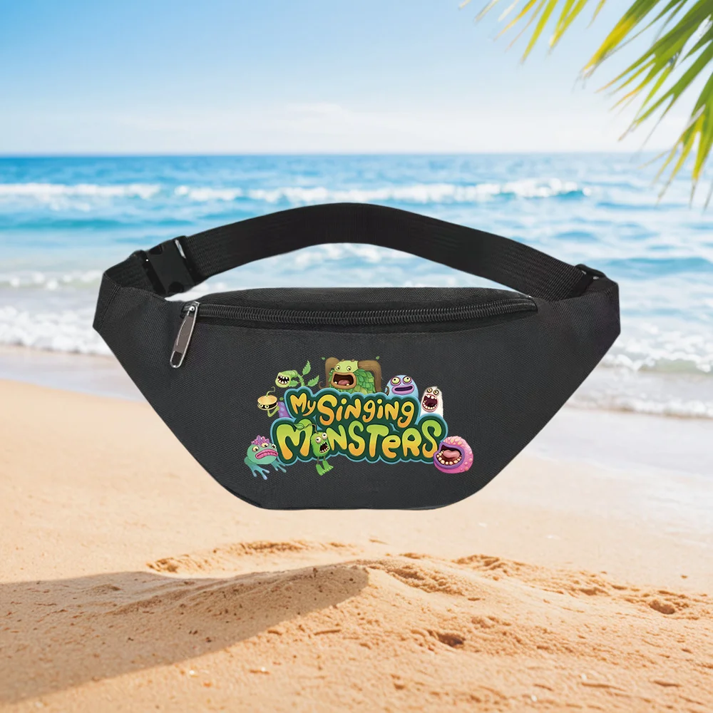 

My Singing Monsters Game Logo Waist Backpack Crossbody Chest Bag Street Casual Sporty Fashionable Simple Unique Printed Design