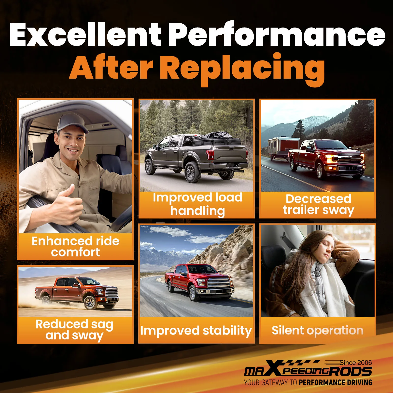 リアサスペンション強化システム（穴あけ不要）ラム3500ピックアップ4WD 2010-25年式用