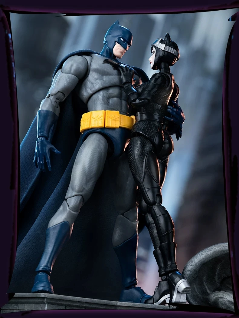 In Stock New BRUCO Beyond Series DC Hero Batman Hush Catwoman Assemble Model Anime Figure Desktop Display Hobby Collectible Gift