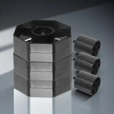 3Sets Black Tape Dispenser Rolling Core Smooth Desktop Holder Replacement Adhesive Tape Roller Accessories Movable Roller Core