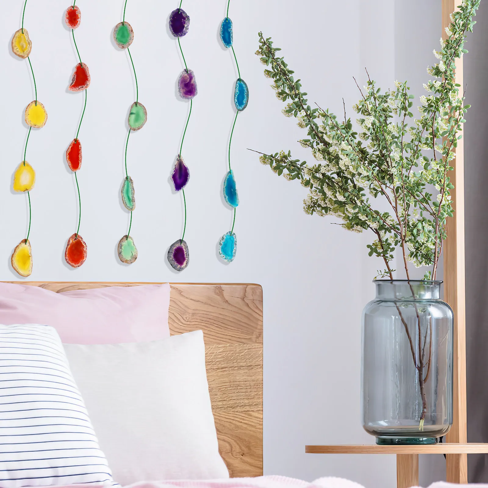 

20 pcs Agate Stone Agate Slices Natural Stone Pieces For Diy Jewelry Making Crafts Pendant Decorations Ornaments