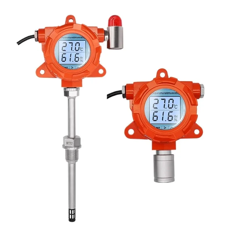 4-20ma Explosion-proof Temperature and Humidity Transmitter 4-20mA Industrial Pipeline Type Temperature and Humidity Meter RS485