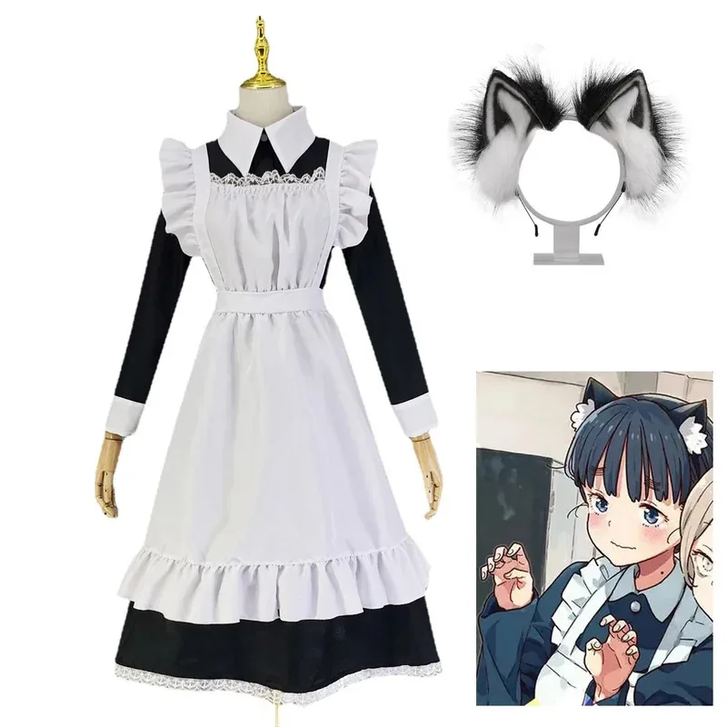 

In Stock S-5XL Traditional Maid Cosplay Costume Long Sleeves Classic Black and White Maid Dress Halloween Party Outfit for Women